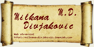 Milkana Divjaković vizit kartica